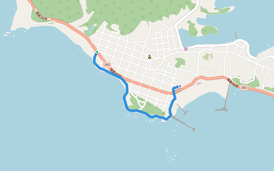 ビン玉ロード walking route map in Shima