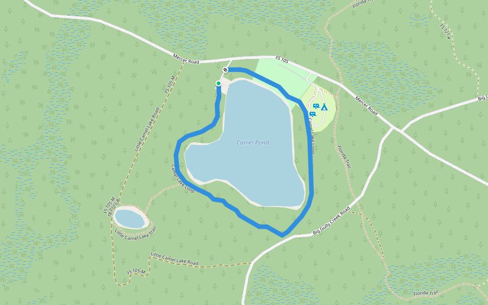 Camel Lake Loop walking route map in Bristol