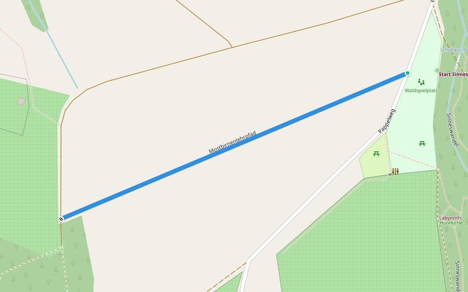 Mostbirnenlehrpfad walking route map in Bad Boll