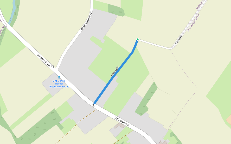 Hekkeveld walking route map in Zwalm