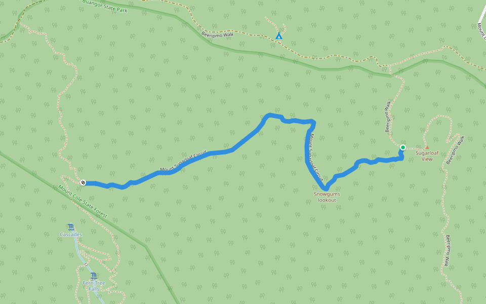 Mount Sugarloaf Circuit walking route map in Raglan
