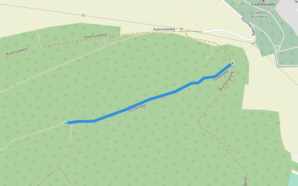 Eichlerweg walking route map in Blumberg