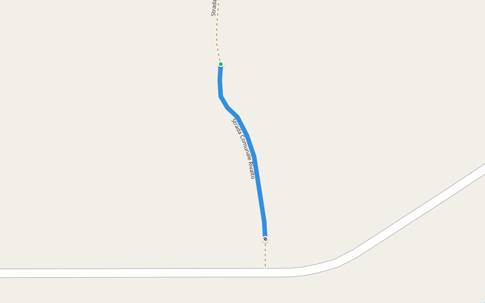 Strada Comunale Rivalto walking route map in Altavilla Monferrato