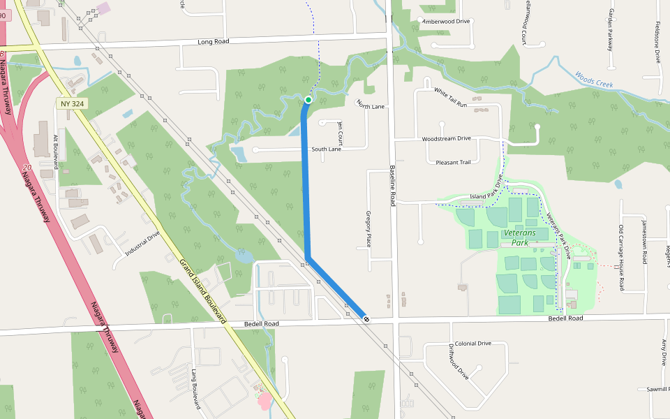 GI Linear Bike Path walking route map in Grand Island