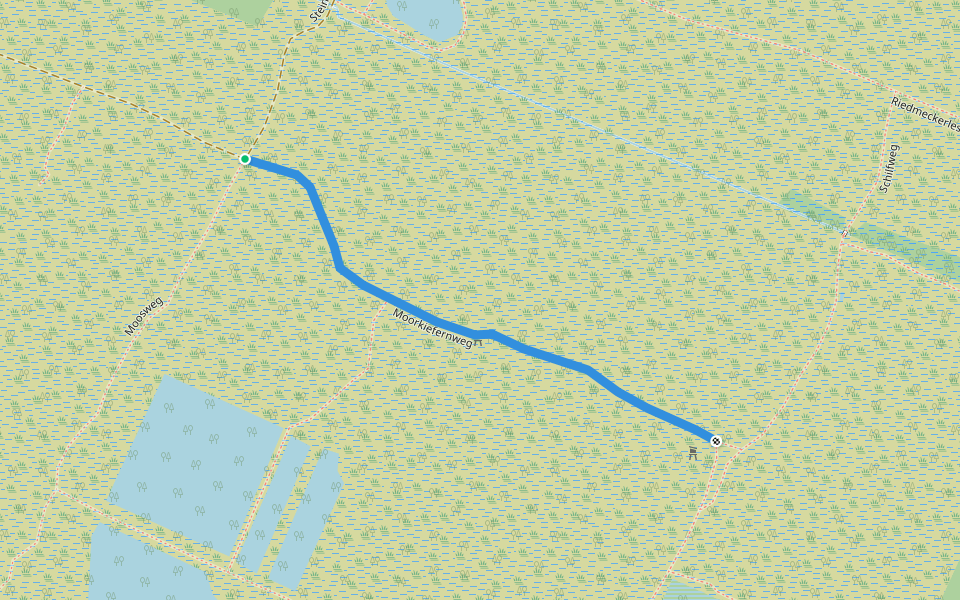 Moorkiefernweg walking route map in Aulendorf