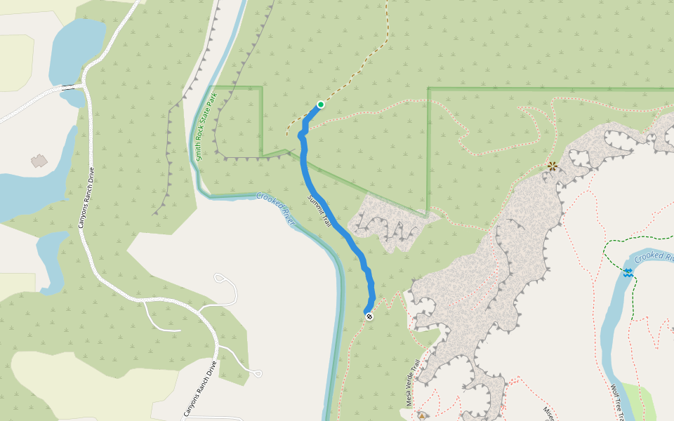 Summit Trail walking route map in Terrebonne