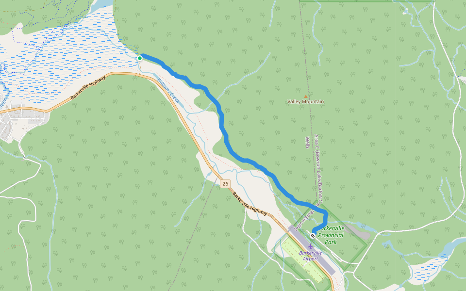 Valley Mountain Trail walking route map in Wells