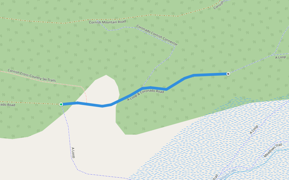 A Loop & Coronado Road walking route map in Wells