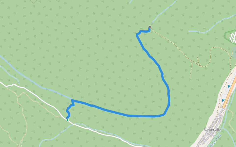 Barkerville Ditch/Barkerville Boneshaker Route walking route map in Wells