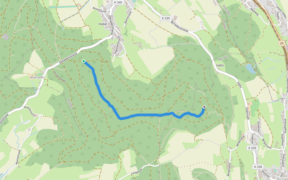 Wandfluh-bike walking route map in Leutwil