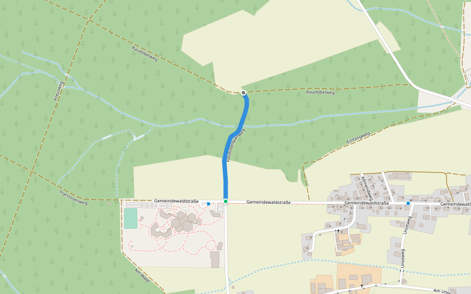 Raudobelquerweg walking route map in Villingen-Schwenningen