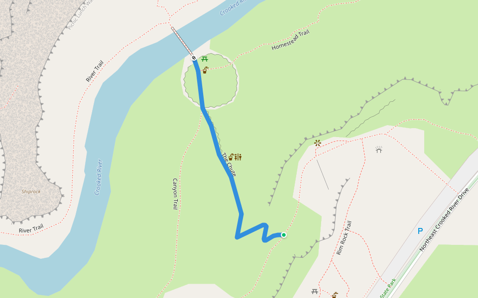 The Chute walking route map in Terrebonne