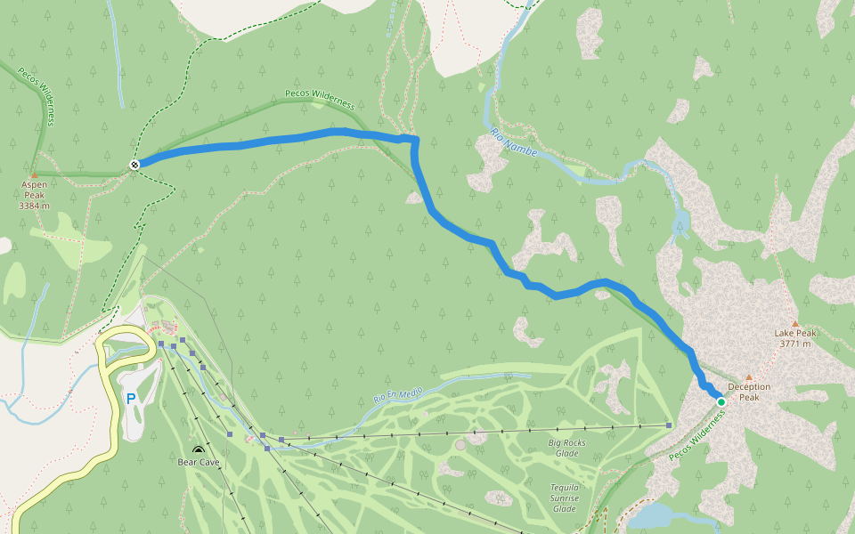 Ravens Ridge walking route map in San Ildefonso Pueblo