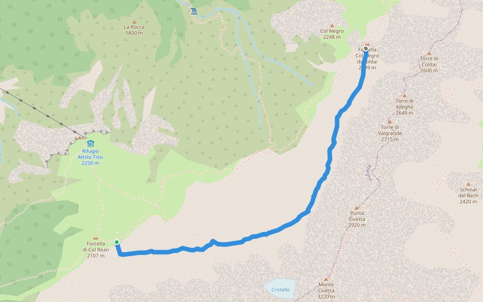 Via Cai Map CAI 560 high variant path | Walking Map