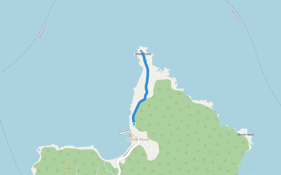 White Point Road walking route map in New Haven