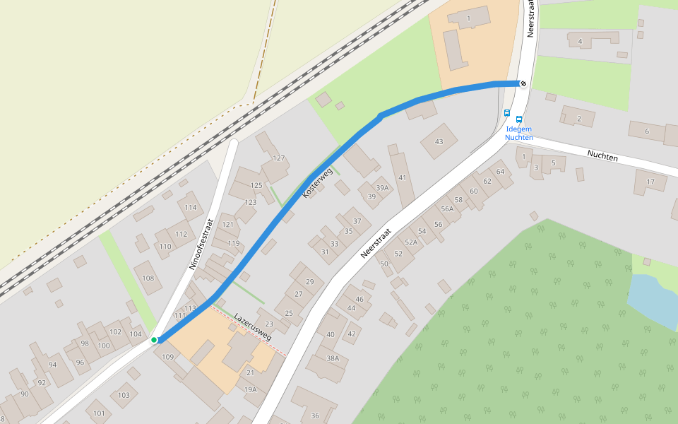 Kosterweg walking route map in Geraardsbergen