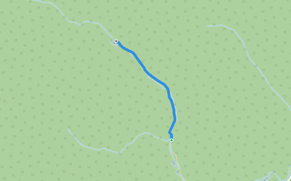アメマス沢林道 walking route map in Niki