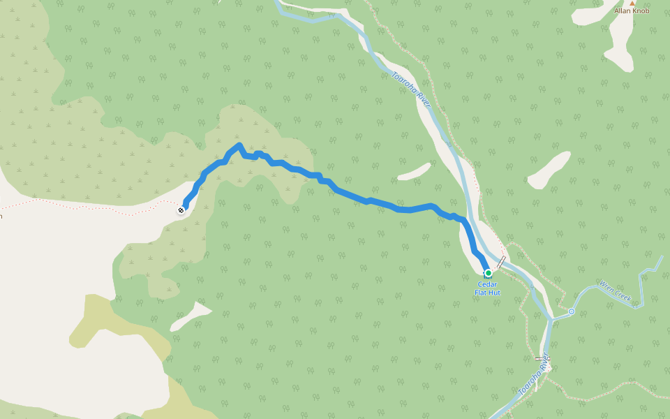 Gerhardt Spur Route walking route map in Kokatahi