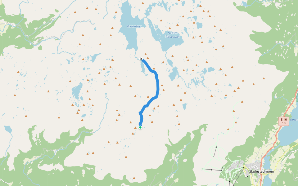 Gamle Volavegen walking route map in Vestbygdi