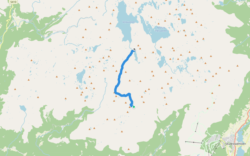 Nye Volavegen walking route map in Vestbygdi