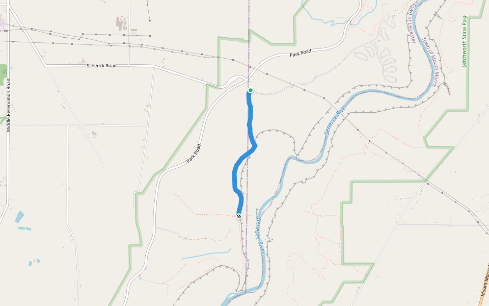 Big Flats Trail walking route map in Perry