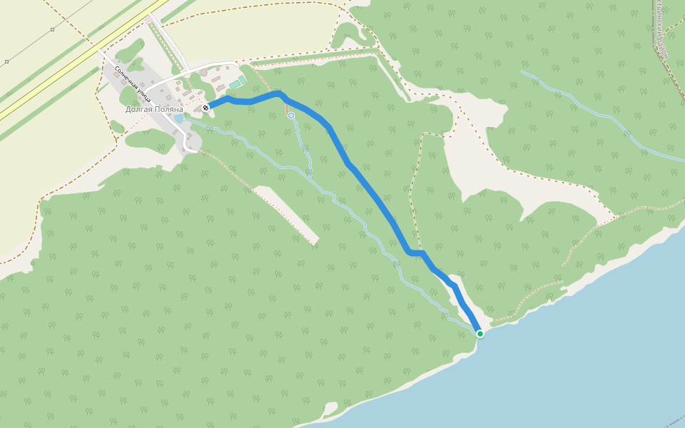 Наш взвоз walking route map in Dolgaya Polyana