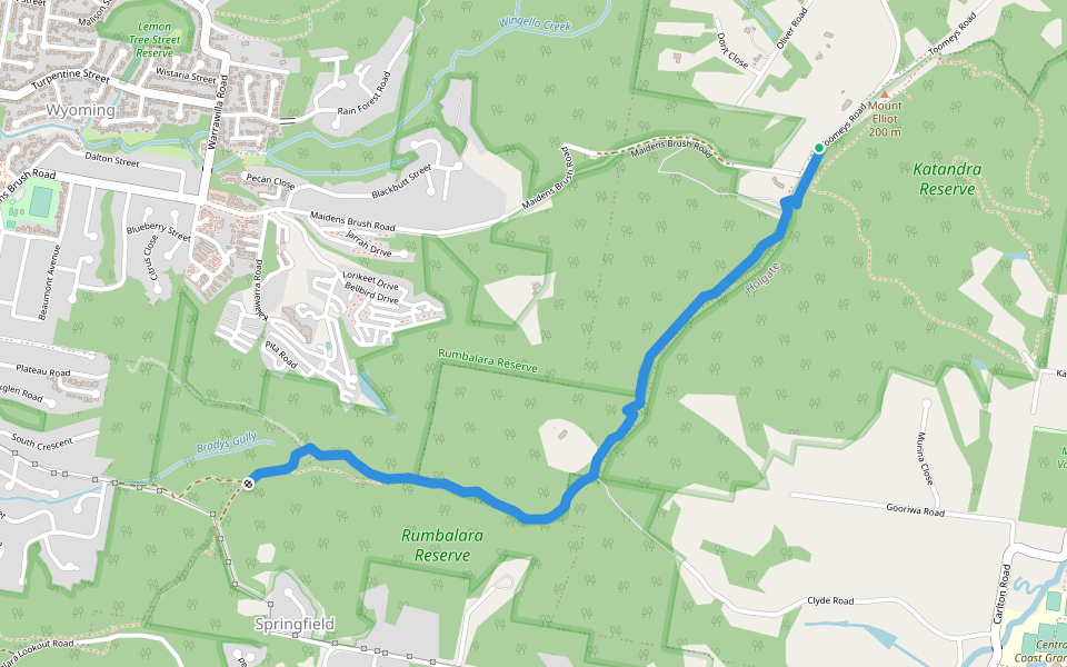 Moaut Walk (some steps and obstacles) walking route map in Holgate