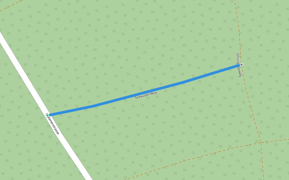 Seewadel Weg walking route map in Wallisellen