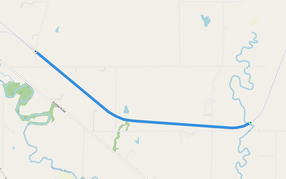 Flint Hills Nature Trail walking route map in Council Grove