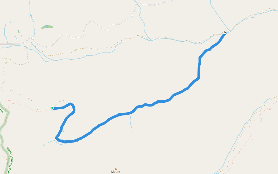 Starvation Creek walking route map in Villa Grove