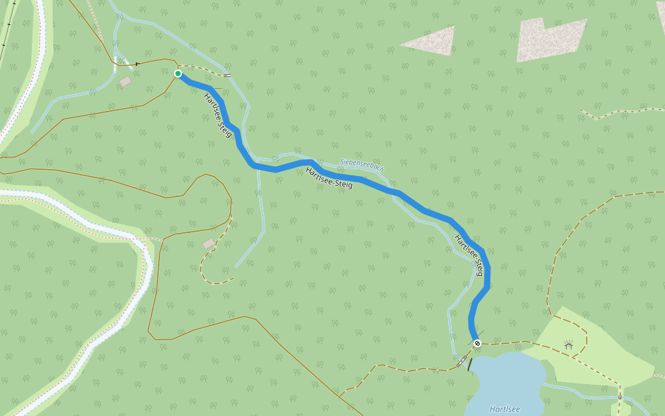Hartlsee-Steig walking route map in Wildalpen