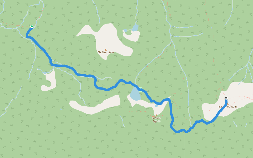 Van Winkle Trail walking route map in Likely