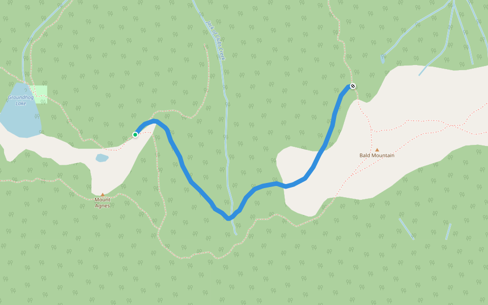 Lower Van Winkle Trail walking route map in Likely