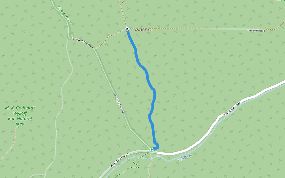 Bailey Log Trail walking route map in Driftwood