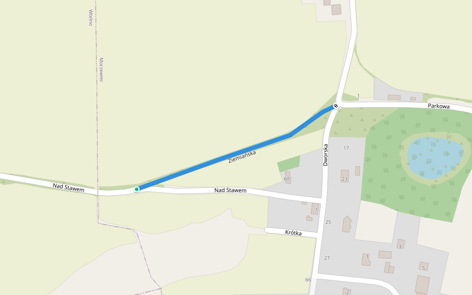 Ziemiańska walking route map in Morzewiec