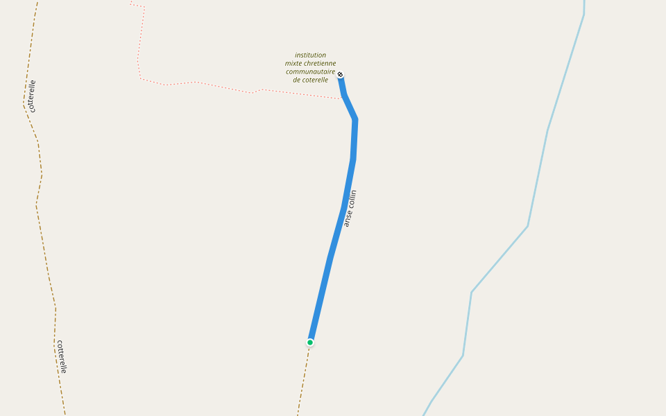 anse collin walking route map in Cotterelle