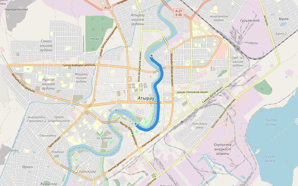 улица Кайыргали Смагулова walking route map in Atyrau