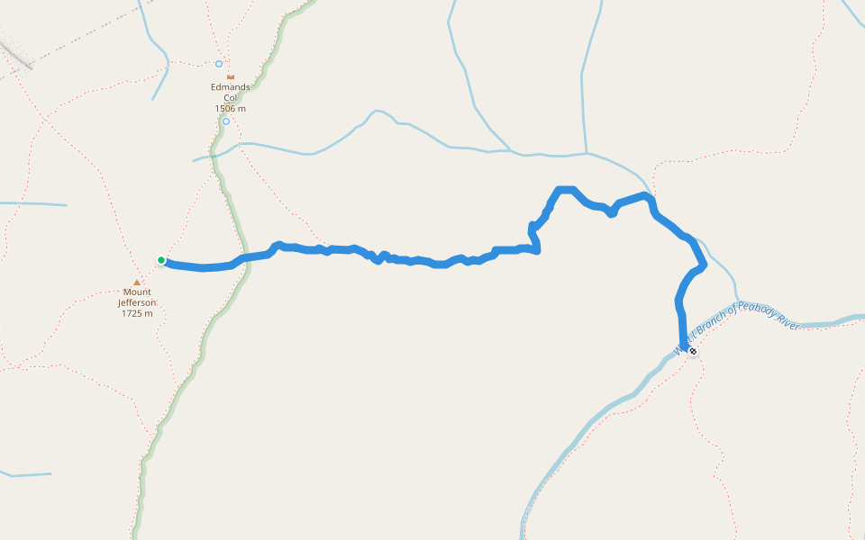 Six Husbands Trail walking route map in Randolph