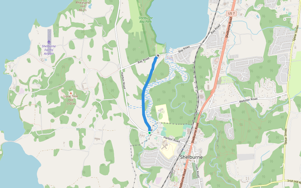 Ti Haul Recreation Path walking route map in Shelburne
