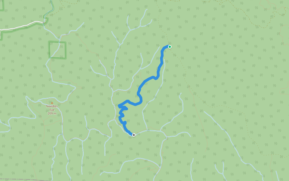 Bunyan Hill Wild Hiking Trail walking route map in Mount Hope