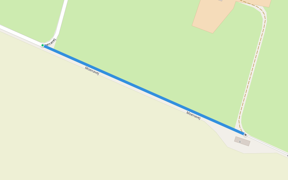 Moenavej walking route map in Borre