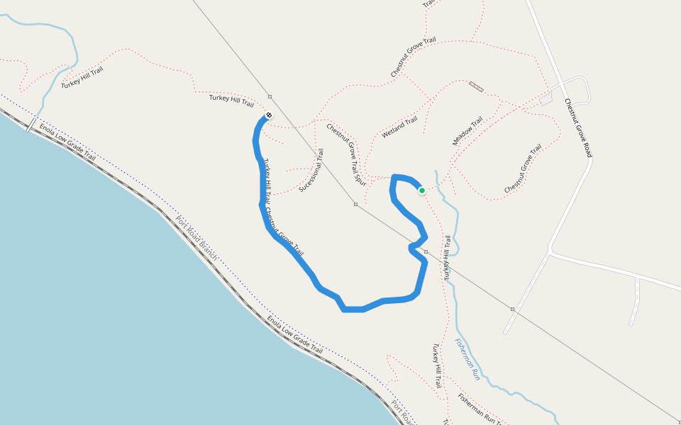 Turkey Hill Trail, Chestnut Grove Trail walking route map in Conestoga