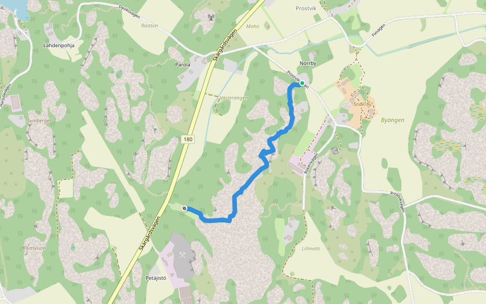 Luontopolku (evp) walking route map in Prostvik