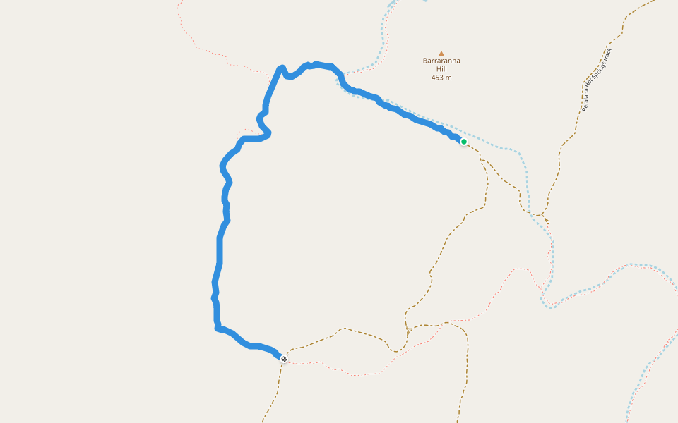 Bararranna Walking Trail walking route map in Arkaroola