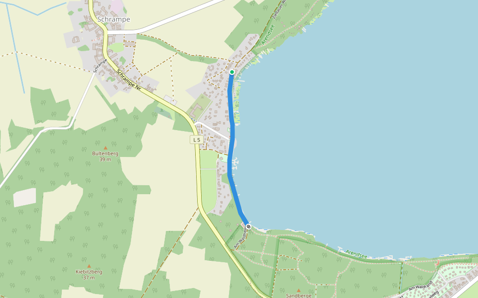 An der Promenade walking route map in Schrampe