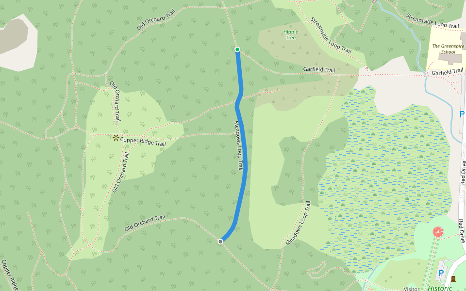 Meadows Loop Trail walking route map in Traverse City