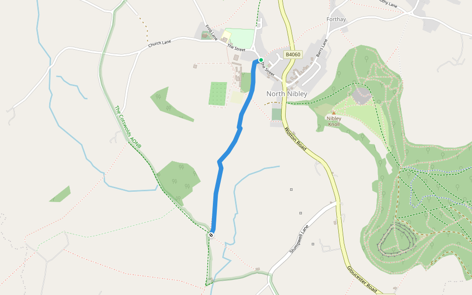 CNN25 walking route map in North Nibley