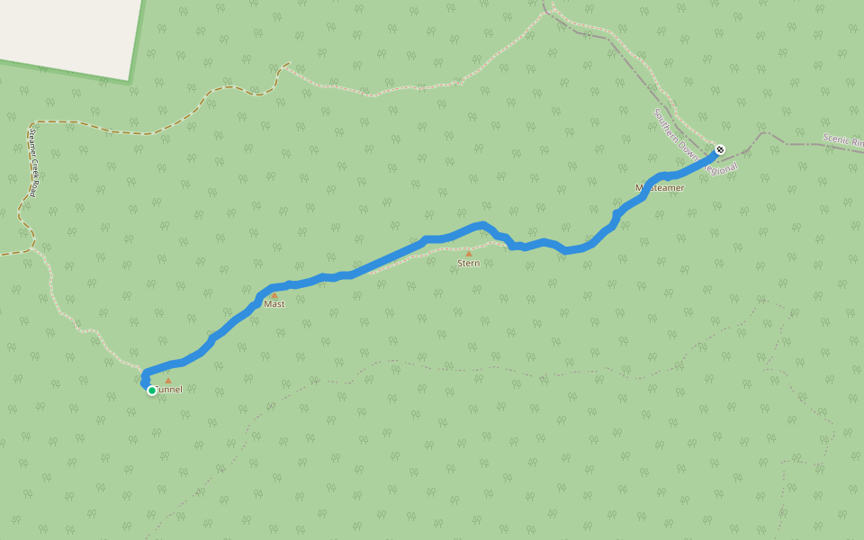 Steamers Trail walking route map in Emu Vale