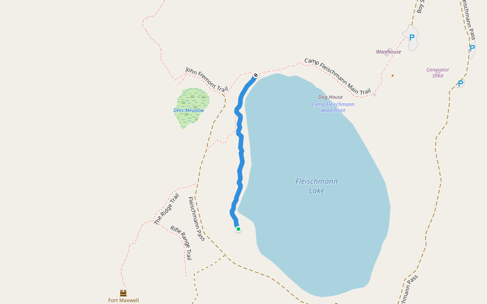 West Lake Trail walking route map in Chester