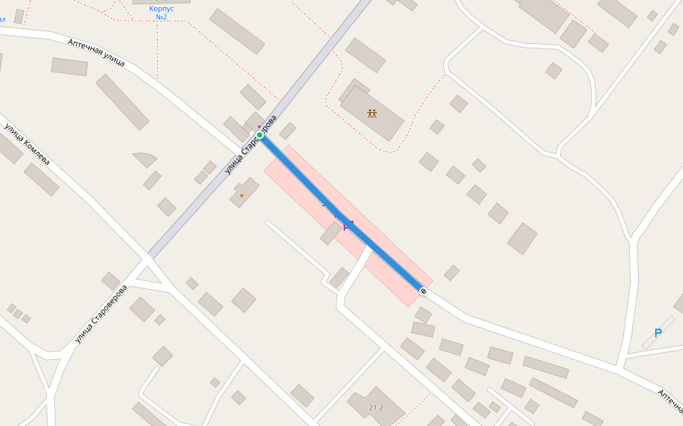 Аптечная улица walking route map in Ust'-Abakan